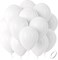 White Balloons Latex Party Balloons, 100 Pack 12 inch Round Helium Balloons for White Themed Wedding Graduation Birthday Party Backdrop Decorations
